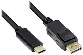 Good Connections Kabelis USB Alcasa GC-M0105 adapter kablowy 1 m USB Type-C DisplayPort Juodas