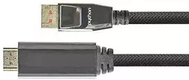 Python Series Kabelis PYTHON Python DisplayPort 1.4 ir HDMI 2.0 Kabelis Nylong. juodas 2m