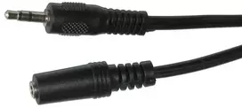 Kabel 3.5mm M - 3.5mm F laidas, 1.5m