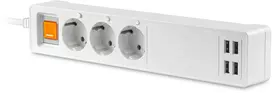 Platinet ilgintuvas 3 lizdai USB WiFi Tuya 1,8m, baltas (45507)