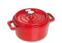Staub La Cocotte 20cm apvalus, vyšnia, ketaus