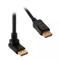 InLine 8K (UHD-2) DisplayPort Cable, upward angled, juodas – 1m