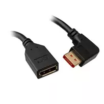 „InLine DisplayPort“ adapterio kabelis, 8K4K, stačiu kampu, Ø 0,15 m