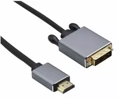 helos Anschlusskabel, HDMI Stecker/DVI Stecker, PREMIUM 4K, 2,0m, juodas