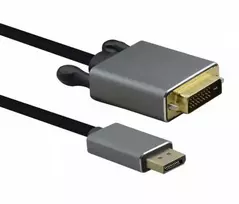 helos Anschlusskabel, DisplayPort Stecker/DVI Stecker, PREMIUM, 1,0m, juodas
