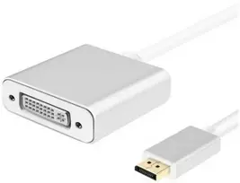 helos Adapterkabel, DisplayPort Stecker/DVI Buchse, PREMIUM, sidabrinis
