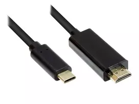 Good Connections Geros jungtys adapterio kabelis USB-C prie HDMI 2.0 4K2K/ UHD 1,0 m juodas