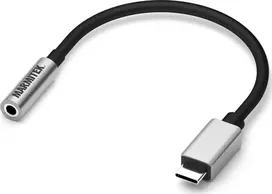 Marmitek 08374, Juoda, Sidabras, USB C, 3,5 mm, 0,15 m, Kištukas, Lizdas