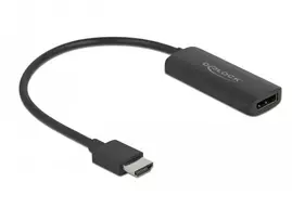 Adapteris HDMI kištukas ir Displayport lizdas microUSB maitinimo blokas 4K 60Hz Delock 24cm