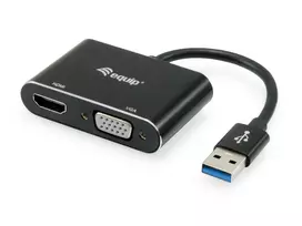 Adapteris USB Equip Equip Adapteris USB3.0-> HDMI,VGA 1920x1080/60Hz 0.15m sw