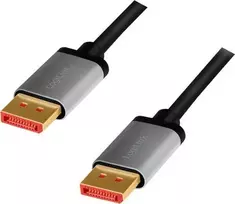 LogiLink DisplayPort 1.4 M/M 2.0m juoda-pilka