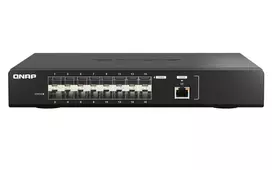 Šakotuvas QNAP WEBMANAG SWITCH 1PORT 10GBERJ45 - 16 PORTS GBE SFP28 RM DESIGN