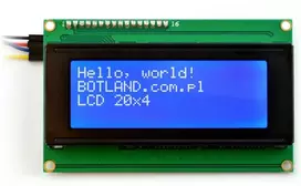 Oem LCD ekranas 4x20 simbolių mėlynas + I2C LCM1602 konverteris
