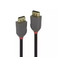 DisplayPort Kabelis - LINDY Anthra Line DisplayPort 1.4 Kabelis, M/M, 10 m, Juodas