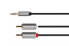 Kruger & Matz Basic 2RCA - AUX 3.5mm kabelis 5m