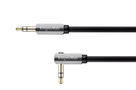 Kruger & Matz AUX - AUX 3.5mm kampinis kabelis 1m