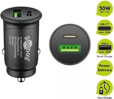 Goobay 59521 27 W Power Delivery Dual-USB automobilinis greitojo įkrovimo įkroviklis USB-C PD | Goobay