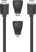 Hama HDMI 2.0B 4K, 1,5 m + adapter mini/micro HDMI