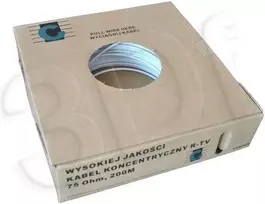 Cabletech Koaksialinis kabelis RG59 varinis 75om, Ø5.7mm, baltas