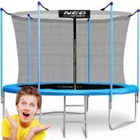 8 pėdų / 252 cm sodo batutas su vidiniu tinklu ir kopėčiomis „Neo-Sport“