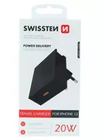 Swissten Įkroviklis 20W Power Delivery iPhone - juodas