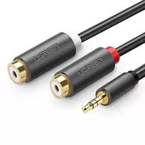 UGREEN AV109 kabelis 3.5 mm kištukas - 2xRCA (Cinch) lizdai 25cm