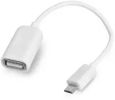 Oem OTG Host USB laidas - microUSB - baltas - 12cm