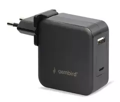 GEMBIRD NPA-PD60-01 universalus 60 W USB C tipo PD nešiojamojo kompiuterio įkroviklis