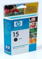Hewlett Packard (HP) HP 15 Juodas rašalo kasetė, 495 puslapiai, skirta HP DeskJet 810, 840, 843c, Photosmart Color 750, 950, Officejet V40