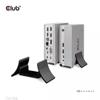 Club 3D USB Gen2 Typ-C Triple Ekranas DP 1.4 Alt Mode Smart PD Įkrovimo stotelė 120W