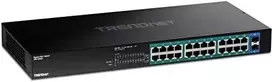 Šakotuvas Jungiklis TRENDnet TRENDnet 26 prievadų Gigabit PoE+ jungiklis (380 W)