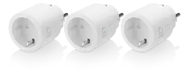 Sourcing Perėjimas DELTACO SMART HOME WiFi 2.4GHz, 1xCEE 7/3, 10A, 220-240V, 3vnt. pakuotėje, baltas / SH-P01-3P