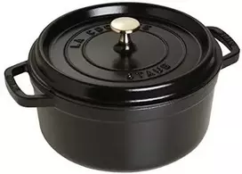 Staub La Cocotte Apvalus ketaus puodas, 2,2 l, juodos spalvos