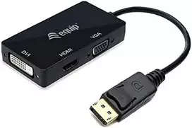 Adapteris AV Equip Equip Displayport->HDMI/VGA/DVI Adapteris St/Bu juodas