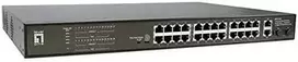 Šakotuvas Level One Carruzzo LevelOne FGP-2831 tinklo komutatorius Ne-valdomas Fast Ethernet (10/100) Maitinimas per Eternetą (PoE) 1U Juoda