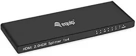 Equip Equip HDMI skirstytuvas 2.0 4 prievadų itin plonas 4K/60Hz juodos spalvos