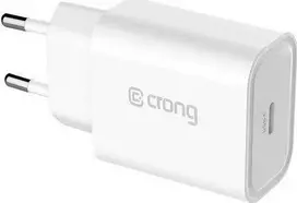 Crong USB-C Travel Charger – Įkroviklis jungiama į tinklą USB-C Power Delivery 20W (balta)