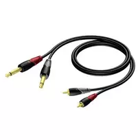 Procab Kabelis 2 x RCA/Cinch kištukas – 2 x 6,3 mm jungties kištukas Mono 1,5 m – CLA631/1,5