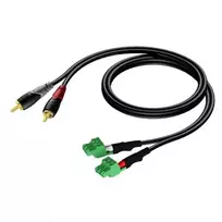 Audac Kabelis 2x RCA/Cinch - 2x Electric Cube (3 jungtys - 3,81 mm) 1m - CLA832/1