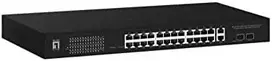 Šakotuvas Level One Jungiklis LevelOne 24x GE GEP- 2841 2xGSFP 19 "370W 24xPoE +