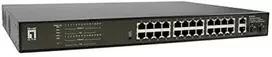 Šakotuvas Carruzzo LevelOne GEP-2821 tinklo komutatorius Ne-valdomas Gigabit Ethernet (10/100/1000) Maitinimas per Eternetą (PoE) 1U Juoda
