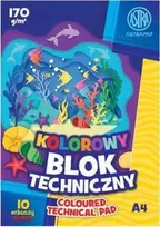 ASTRA art-pap TECHNINIS BLOKAS A410K 170G SPALVOTAS ASTRAPAP PAKUOTĖ 10 VNT
