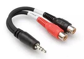 Hosa - Kabelis Breakout TRS 3.5mm - 2 x RCA lizdas