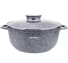 Puodas Aliuminio puodas, pilkas marmuras, 28 cm skersmuo, 6,8 l, Klausberg