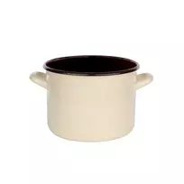 Emalia Silesia Rybnik Straight puodas 3,3l dia.18cm h.14cm cream/inside dark