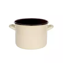 Emalia Silesia Rybnik Straight puodas 4,4l dia.20cm h.15cm cream/inside dark