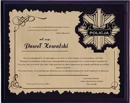Victoria Sport Diplomas pagamintas iš plastiko su graviruotu laminatu