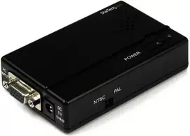 Adapteris AV StarTech D-Sub (VGA) - S-Video juoda (VGA2VID)
