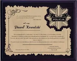 Tryumf Plastikiniai diplomai su laminatu Graviruoti
