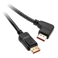 InLine 8K (UHD-2) DisplayPort laidas, kampuotas į kairę, juodas - 3m